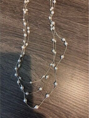 Claire's Multi-Strand Faux Pearl Necklace
